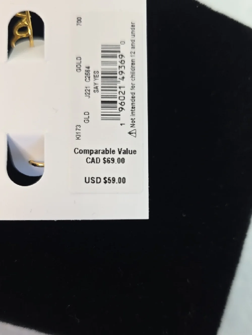 Kate Spade Gold Love Script Earrings - Picture 3 of 5